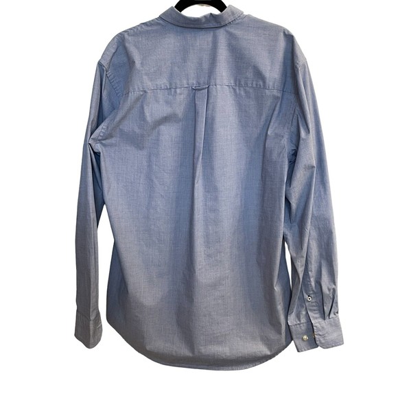 IZOD Button down long Sleeve Shirt Mens Larg Tall light blue - Picture 2 of 2
